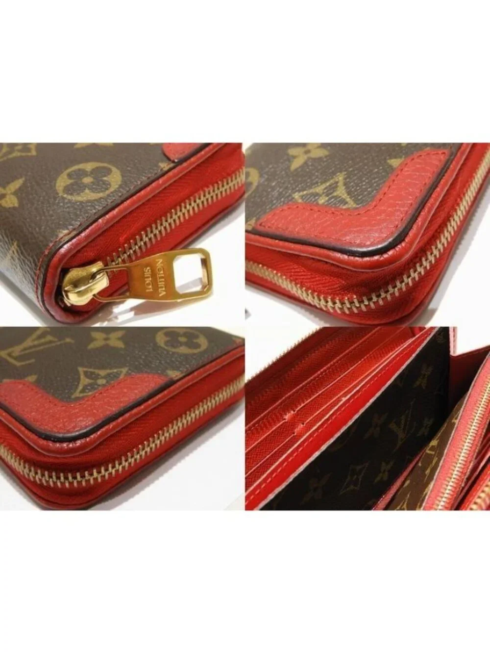 Louis Vuitton Zippy Wallet Monogram Retiro Cerise Zip Around